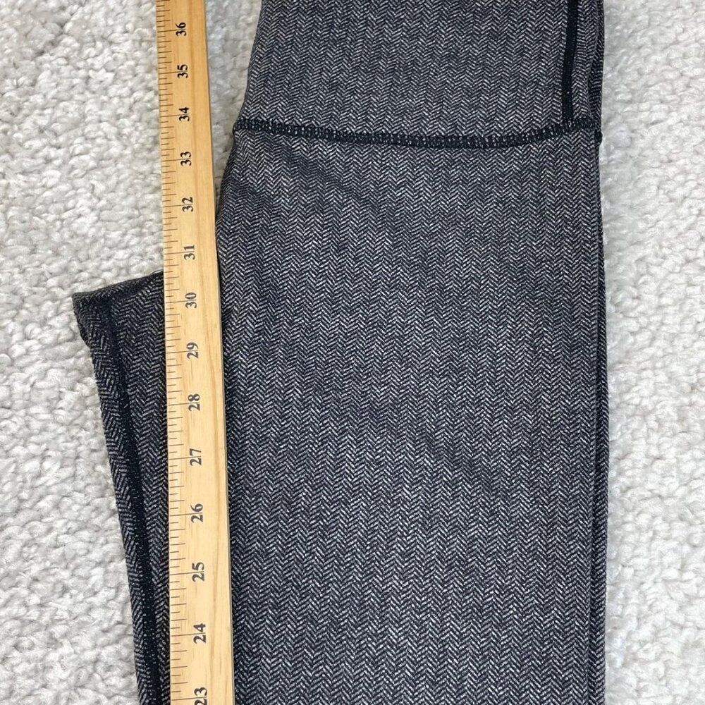 Lululemon Wunder Under Legging Low Rise Black Gray Herringbone 8 - Picture 9 of 10